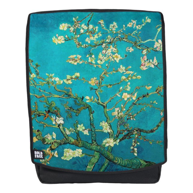 Vincent Van Gogh Blossoming Almond Tree Floral Art Rucksack (Vorderseite)