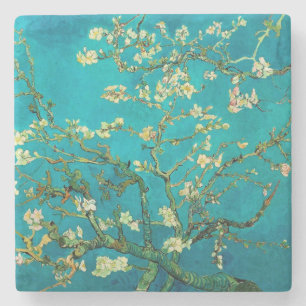 Vincent Van Gogh Blossoming Almond Tree Floral Art Steinuntersetzer
