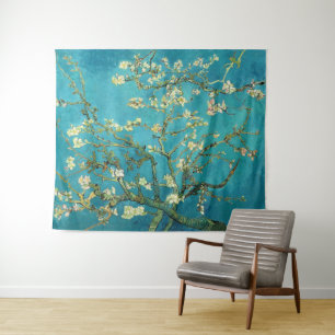 Vincent Van Gogh Blossoming Almond Tree Floral Art Wandteppich