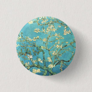 Vincent van Gogh Blossomong Almond Tree Button