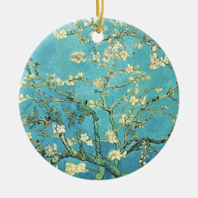 Vincent van Gogh Blossomong Almond Tree Keramik Ornament (Vorne)