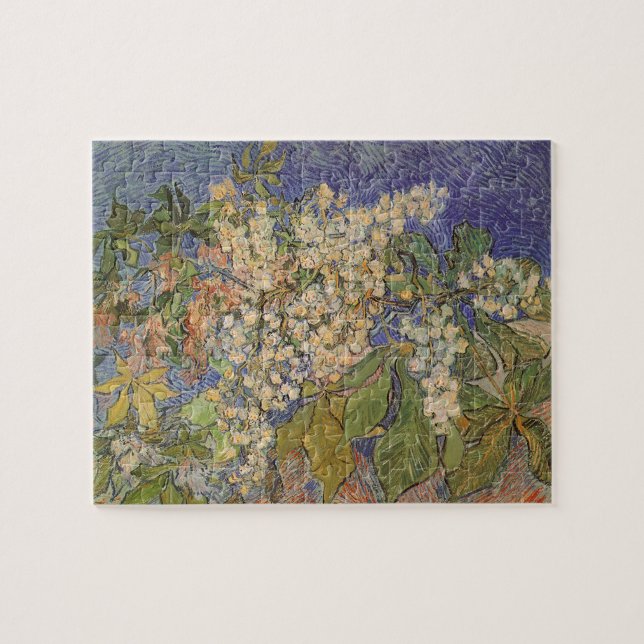 Vincent van Gogh - blühende Kastanienzweige Puzzle (Horizontal)