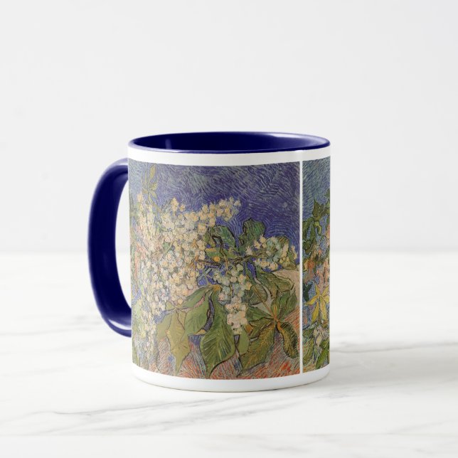 Vincent van Gogh - blühende Kastanienzweige Tasse (Vorderseite Links)
