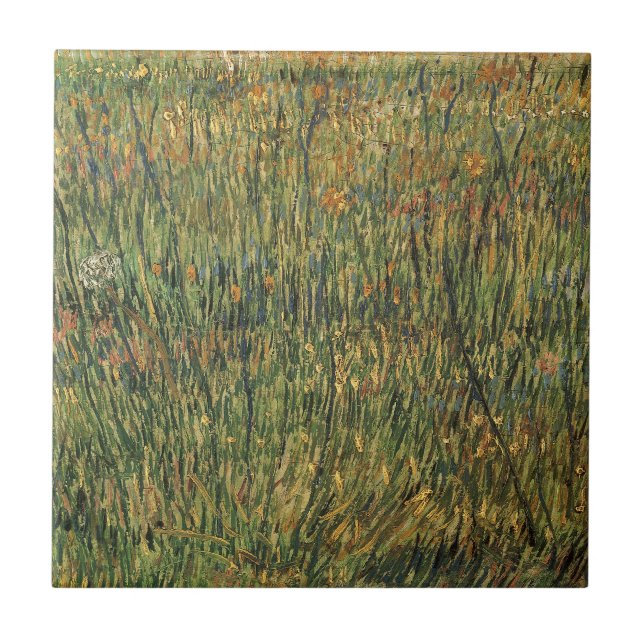 Vincent van Gogh - Blühende Weide Fliese (Vorderseite)