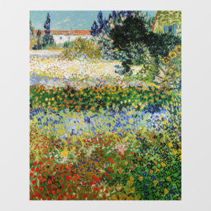 Vincent van Gogh - Blühender Garten Fensteraufkleber