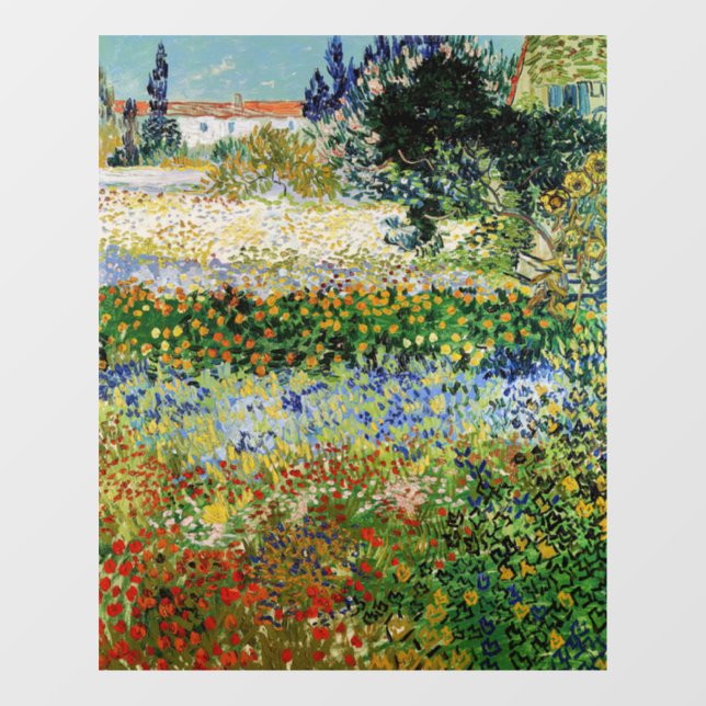 Vincent van Gogh - Blühender Garten Fensteraufkleber (Blatt)