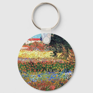 Vincent Van Gogh - Blühender Garten Fine Art Schlüsselanhänger