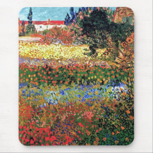 Vincent Van Gogh - Blühender Garten Kunst Mousepad