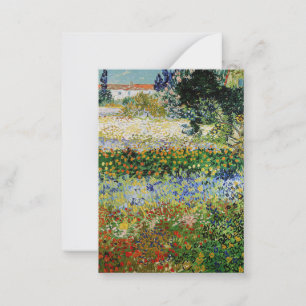 Vincent van Gogh - Blühender Garten Mitteilungskarte
