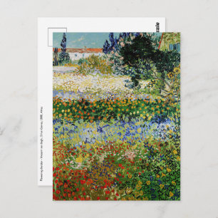 Vincent van Gogh - Blühender Garten Postkarte