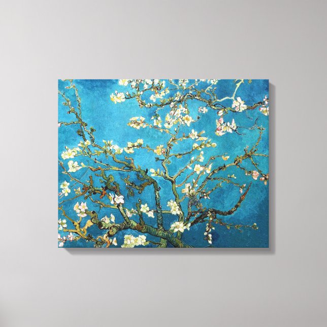 Vincent van Gogh, blühender Mandelbaum. Vintag Leinwanddruck (Vorderseite)