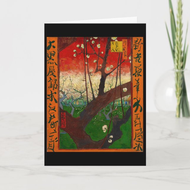 Vincent van Gogh - Blühender Pflaumenbaum Karte (Vorderseite)