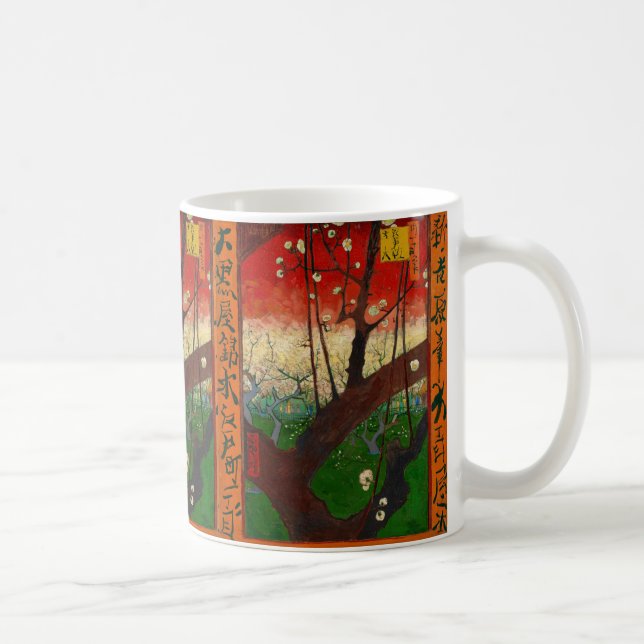 Vincent van Gogh - Blühender Pflaumenbaumgarten Kaffeetasse (Rechts)