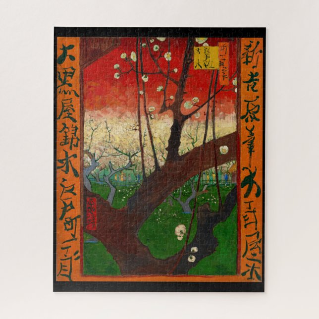 Vincent van Gogh - Blühender Pflaumenbaumgarten Puzzle (Vertikal)
