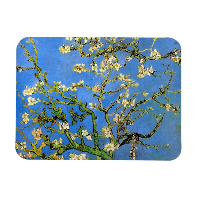 Vincent Van Gogh - Blühendes Almond Tree Kunst, Di Magnet (Horizontal)