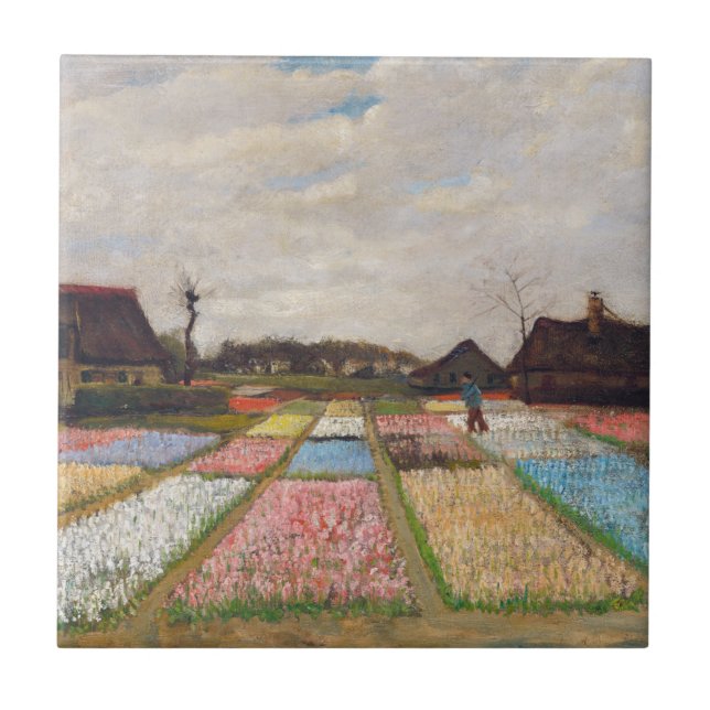 Vincent van Gogh - Blume Beds in Holland Fliese (Vorderseite)