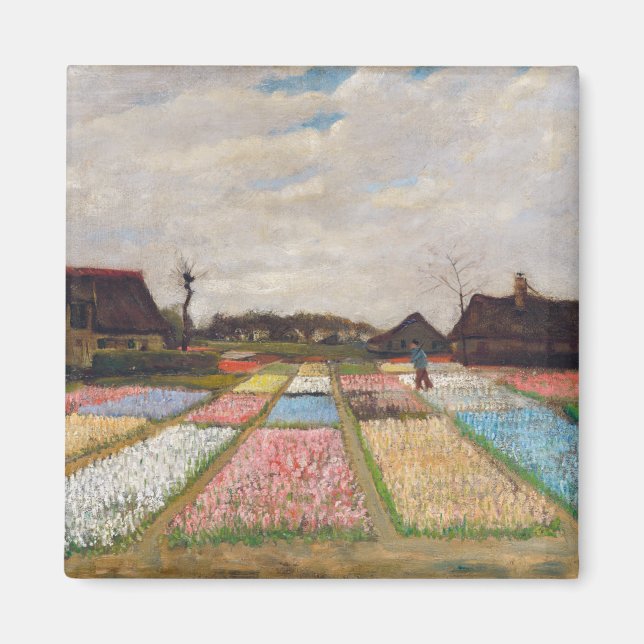 Vincent van Gogh - Blume Beds in Holland Magnet (Vorne)
