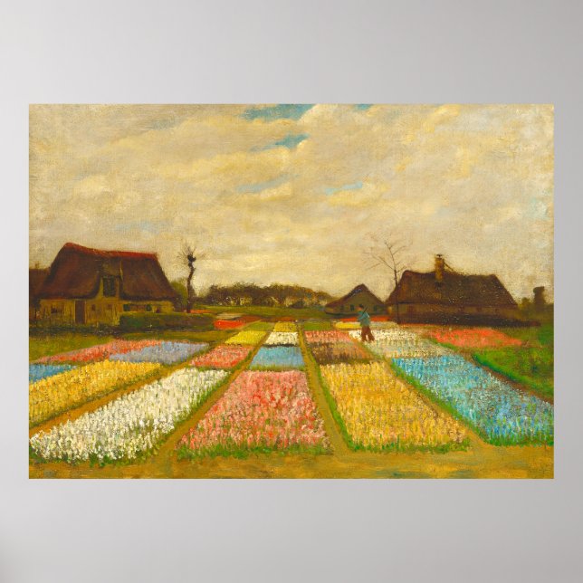 Vincent van Gogh Blume Beds in Holland Poster (Vorne)