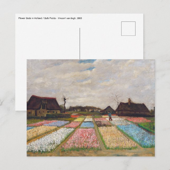 Vincent van Gogh - Blume Beds in Holland Postkarte (Vorne/Hinten)