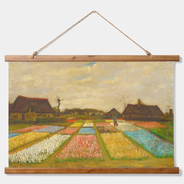 Vincent van Gogh Blume Beds in Holland Wandteppich Mit Holzrahmen (Vorne)