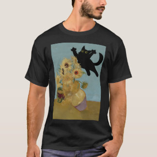 Vincent Van Gogh Blume Cat T-Shirt