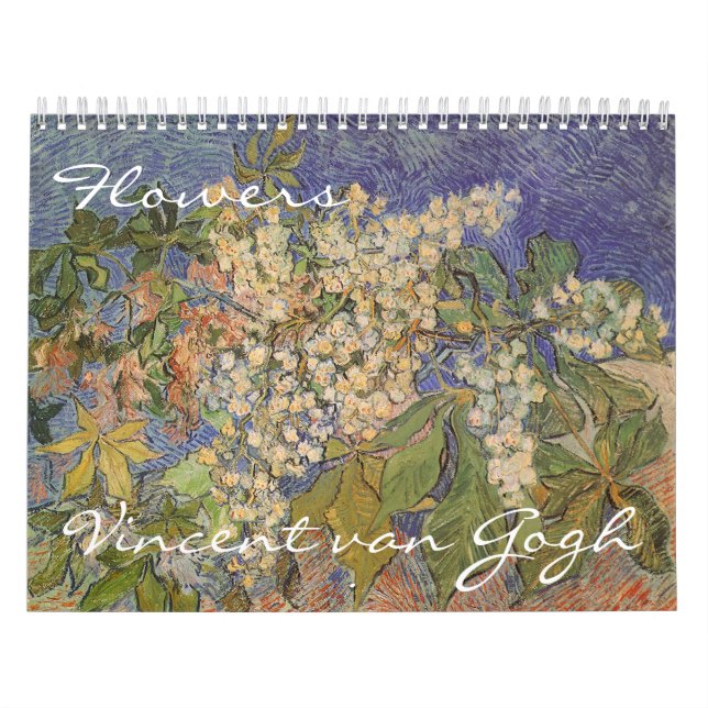 Vincent van Gogh Blume, Post-Impressionismus Art Kalender (Titelbild)