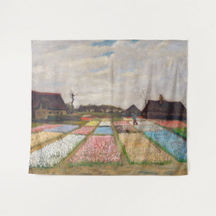 Vincent van Gogh - Blumenbeete in Holland Wandteppich