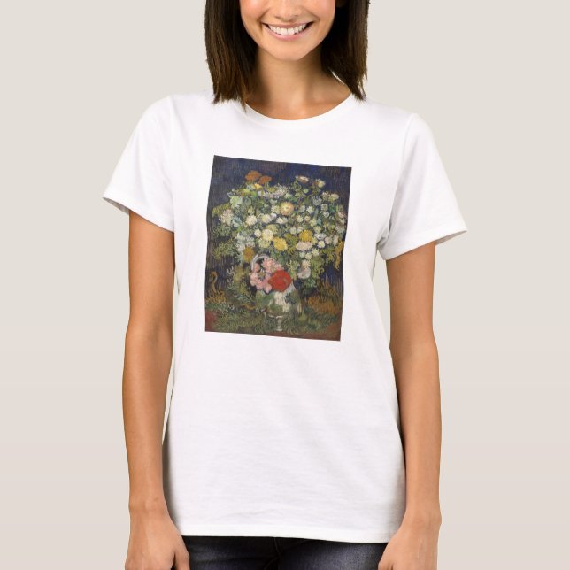 Vincent van Gogh | Blumenstrauß der Blumen in T-Shirt (Vorderseite)