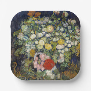 Vincent van Gogh - Blumenstrauß in einer Vase Pappteller