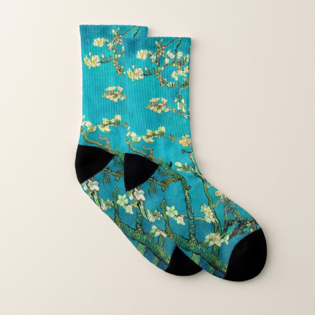 Vincent Van Gogh Blüten Almond Tree Blumenbeete Ku Socken (Paar)