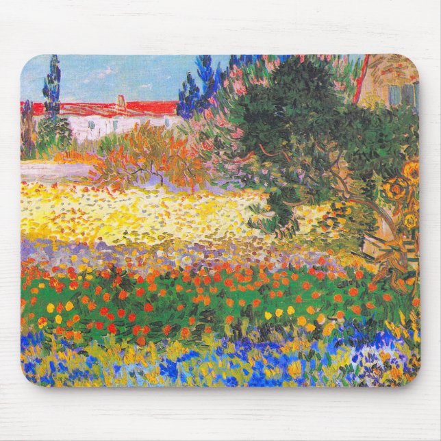 Vincent Van Gogh Blütengarten Mousepad (Vorne)