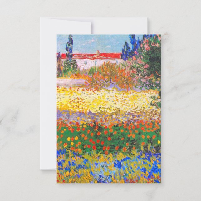 Vincent Van Gogh Blütengarten RSVP Karte (Vorderseite)