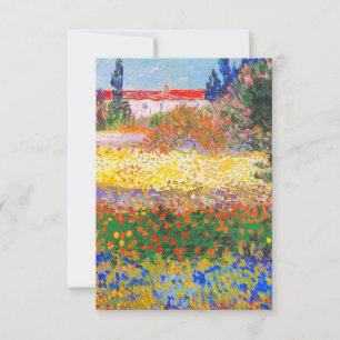 Vincent Van Gogh Blütengarten RSVP Karte