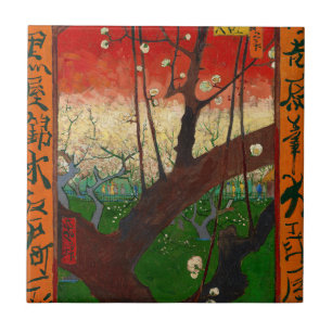 Vincent van Gogh - Blütenpflanzenbaum Fliese