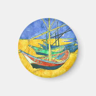 Vincent van Gogh Boats at Saintes-Marie watercol Magnet