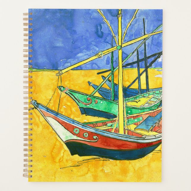 Vincent van Gogh Boats at Saintes-Marie watercol Planer (Vorderseite)