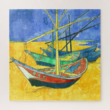 Vincent van Gogh Boats at Saintes-Marie watercol