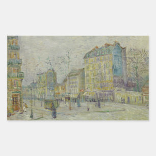 Vincent van Gogh - Boulevard de Clichy Rechteckiger Aufkleber