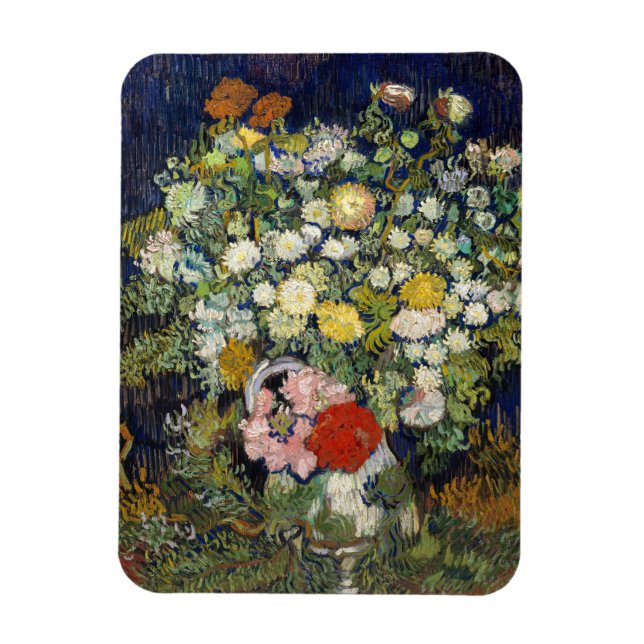 Vincent van Gogh - Bouquet der Blume in einer Vase Magnet (Vertikal)