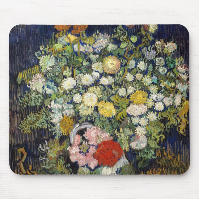 Vincent van Gogh - Bouquet der Blume in einer Vase Mousepad (Vorne)