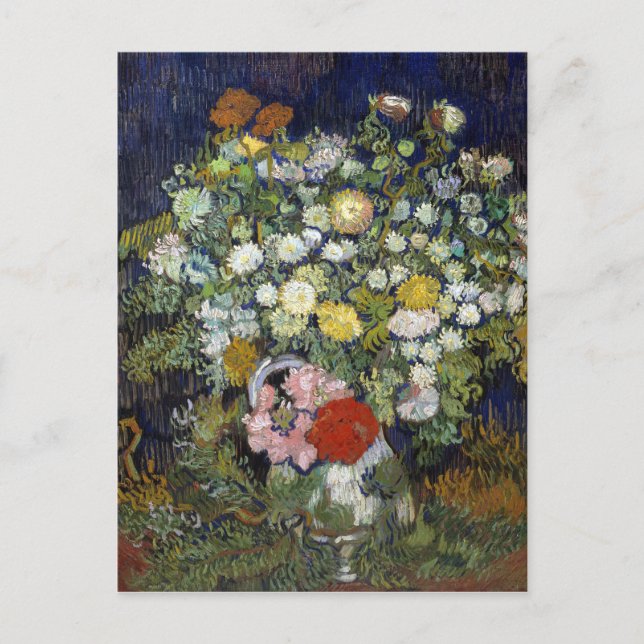 Vincent van Gogh Bouquet von Blume in einer Vase Postkarte (Vorderseite)
