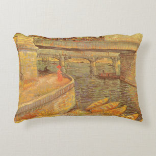 Vincent van Gogh Brücken über die Seine in Asnière Dekokissen