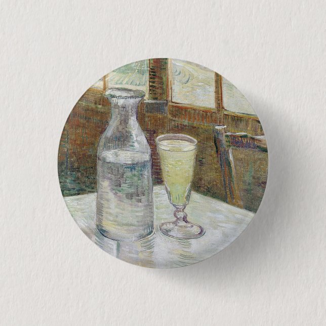 Vincent Van Gogh Cafe Table mit Absinthe Button (Vorderseite)