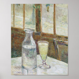 Vincent Van Gogh Cafe Table mit Absinthe Poster