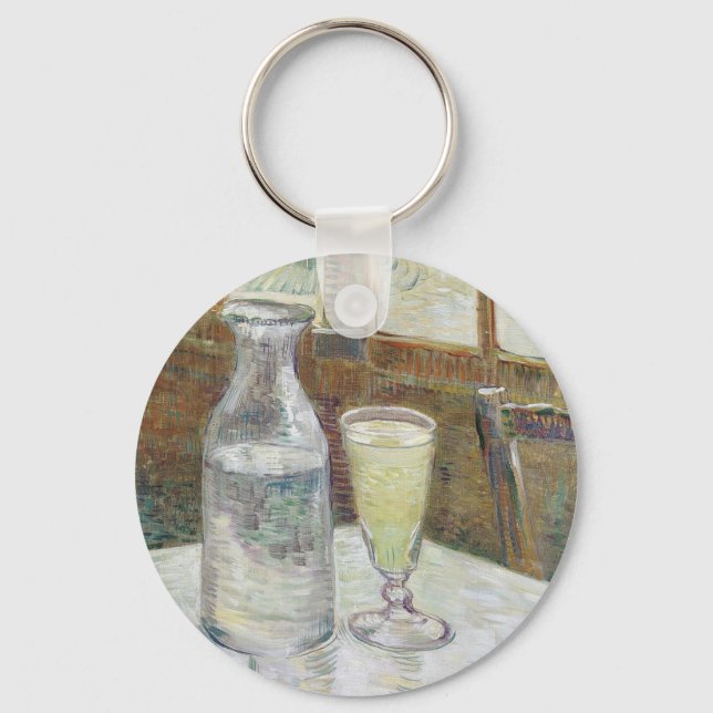 Vincent Van Gogh Cafe Table mit Absinthe Schlüsselanhänger (Vorderseite)