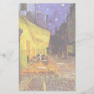 Vincent Van Gogh Cafe Terrace At Night Fine Art Briefpapier
