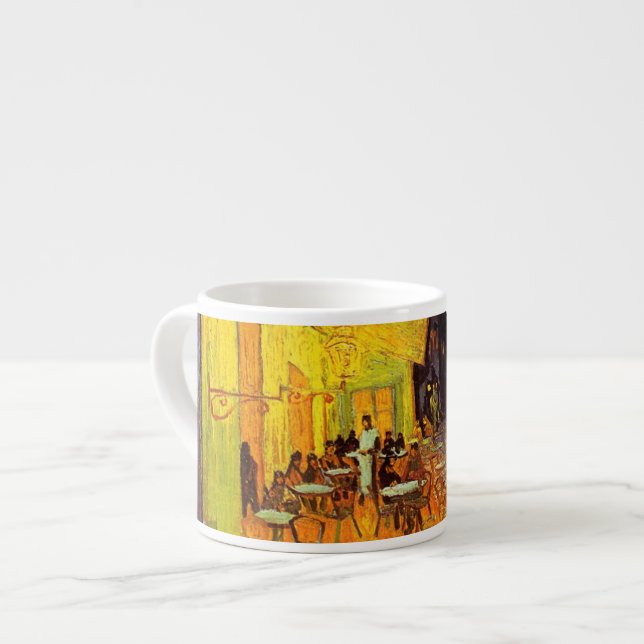 Vincent Van Gogh Cafe Terrace At Night Fine Art Espressotasse (Vorderseite Links)