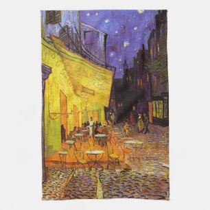 Vincent Van Gogh Cafe Terrace At Night Fine Art Handtuch