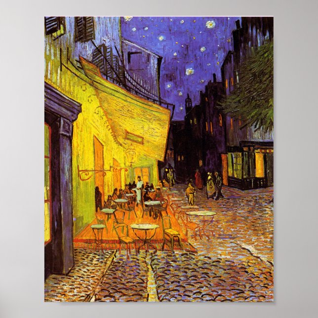 Vincent Van Gogh Cafe Terrace At Night Fine Art Poster (Vorne)