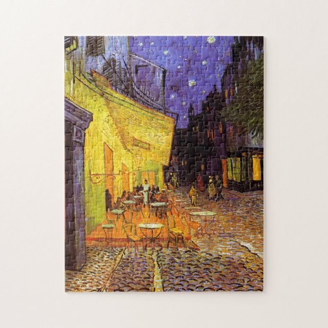 Vincent Van Gogh Cafe Terrace At Night Fine Art Puzzle (Vertikal)